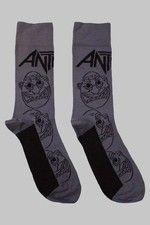 Anthrax Faces Pattern Mono Ankle Socks Size One Size