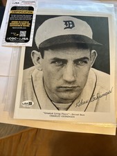 Charlie Gehringer Autographed Signed - 8x10 Photo B&W - COA JSA - CH28137