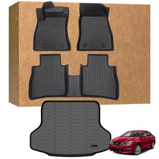 Floor Mats Compatible with 2014-2019 Nissan Sentra S  SV  SR  All Weather ...