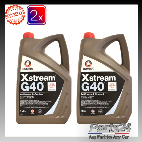 2x Comma Xstream G40 Car Antifreeze & Coolant - Ready To Use - 5L
