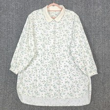Vintage Victorias Secret Country Nightgown Womens L Cream Floral Flannel Cottage