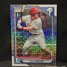 2024 Bowman Chrome 1st Aidan Miller #BCP-213 Mega Box Mojo Refractor Phillies