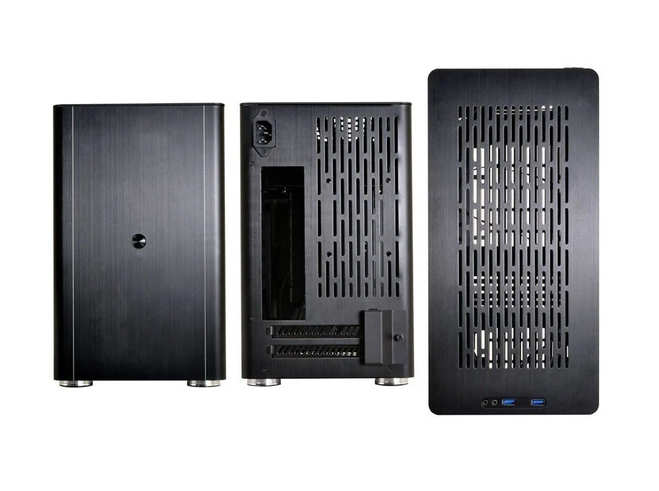Lian Li PC-Q38WX Mini-ITX Gehäuse PC Kompakt Gaming Tower Case Black Aluminium - Bild 2 von 2