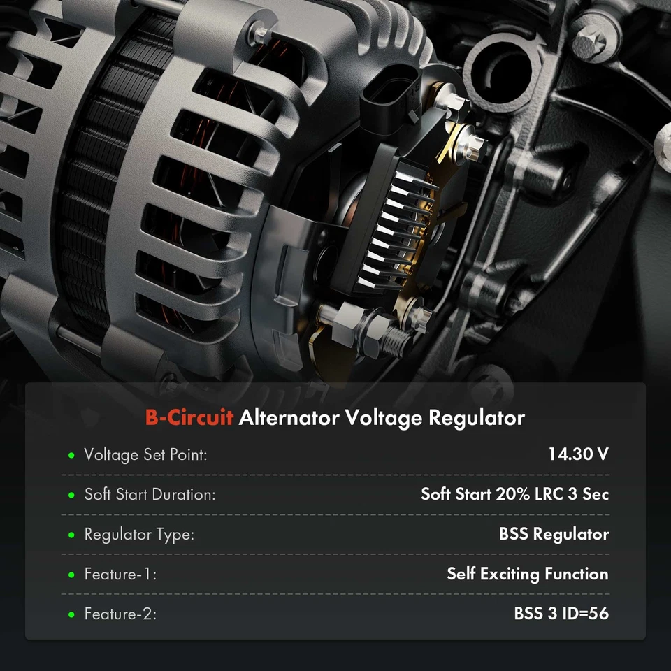 Regulador alternador para Audi A6 2006-2008 Q7 Volkswagen Touareg Porsche 14.3V Foto 2 de 4