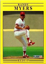 Randy Myers Cincinnati Reds 73 Fleer 1991 Baseball Card