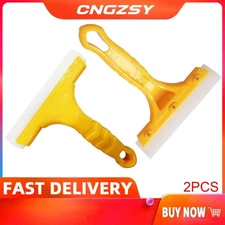 2Pcs Flexible Silicone Squeegee Shower Car Window Glass Door Wiper Cleaner Brush