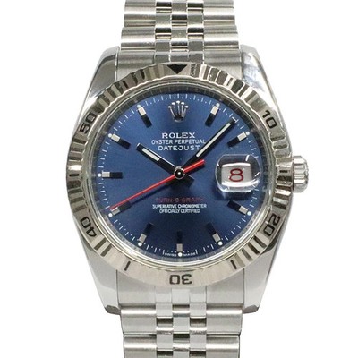 ROLEX Datejust Turn-O-Graph 116264 Blue Automatic Men's Used Watch #41430