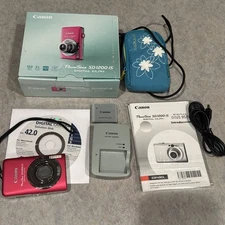 Canon PowerShot SD1200 IS Digital ELPH Pink Camera with Original Packaging  
