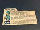 gi joe lot File Card 1982 Rock N Roll Great Condition