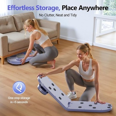 UPGO PORTABLE PILATES REFORMER MACHINE FOR HOME WORKOUT - PURPLE