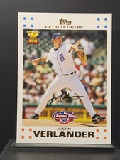 2007 Topps Opening Day #187 Justin Verlander All Star Rookie Cup Detroit Tigers