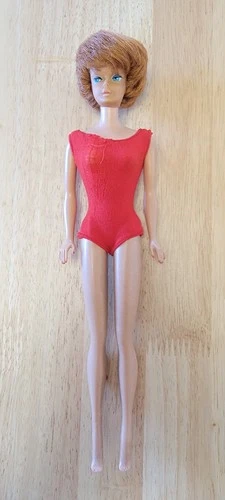 1962 VINTAGE Barbie MIDGE- Red Hair Blue Eyes Straight legs. Original swimsuit