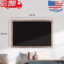 Magnetic Chalkboard, 24" x 36", Rustic Wood Frame, Premium Matte Surface