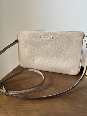 Michael Kors Jet Set Travel Crossbody Handbag Small Size Beige
