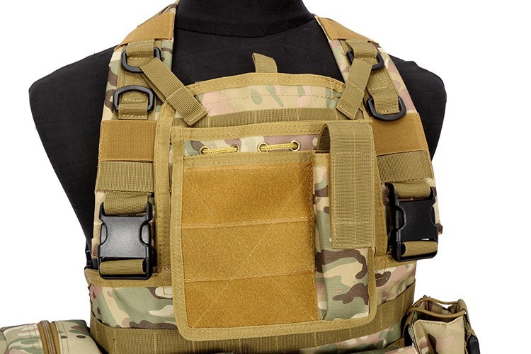 Chaleco Táctico Chest Rig Negro Molle Universal Ajustable