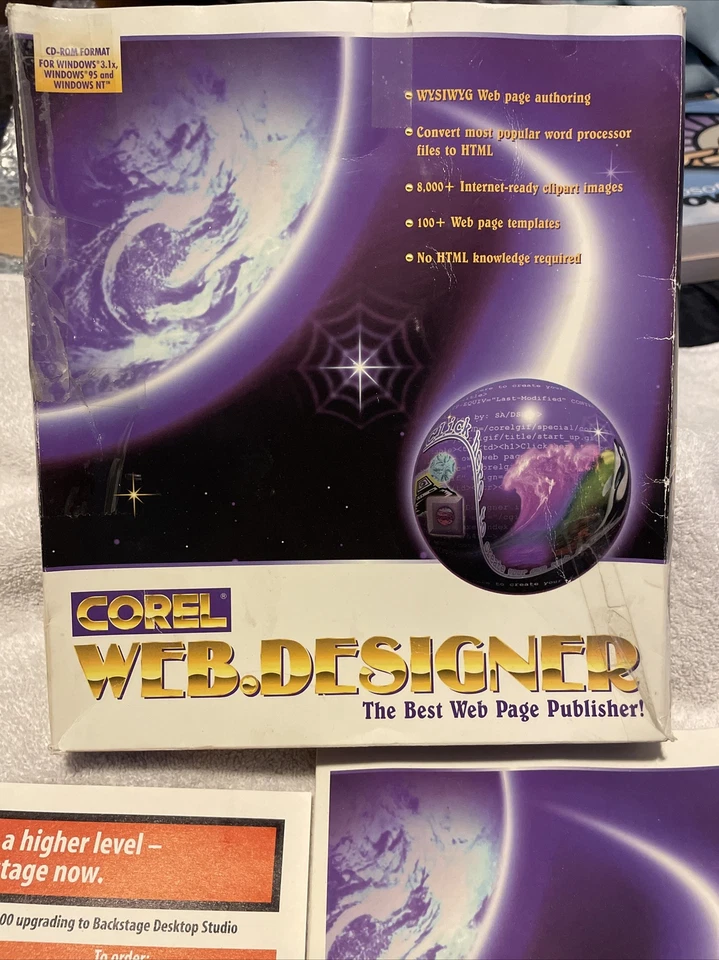 Corel Web Graphics Suite PC CD HTML Web Design Vintage See Details - Image 2 of 4