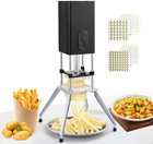 Electric French Fry Cutter,Vertical French Fry Cutter with 1/2 & 3/8 Inch Bla.