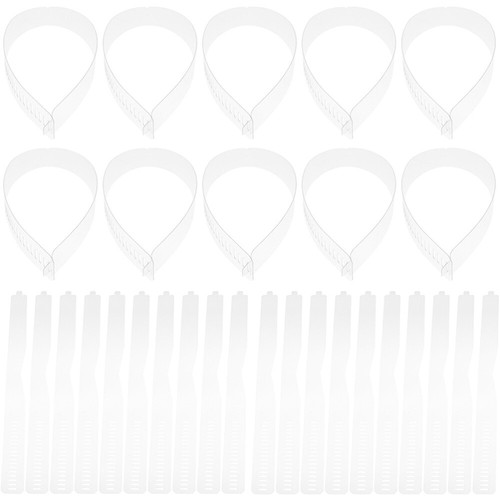 60 Pcs PVC Transparent Collar Strip Shirt Stays for Men