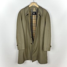 Vintage Burberrys Prorsum Nova Check Beige Trench Jacket Coat 90’s Size Medium