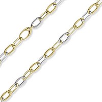 8Mm Weit-Anker-Kette Phantasie Halskette Collier 585 Gold Gelbgold WeißGold 45Cm