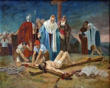Catholic print picture-  THE CRUCIFIXION SH1  -   8" x 10" ready to be framed