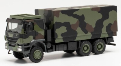 HERPA - camouflage tarpaulin carrier truck - Iveco Trakker 6x6 - 1/87 - HER746786
