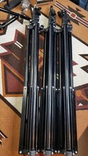 Lot of 3 Unbranded Black Photography Studio Scene Reflector Light Holder Stands