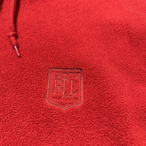 Lauren Ralph Lauren Hoodie Women’s L Red Heavy Fleece Embroidered Logo Casual - Picture 2 of 7