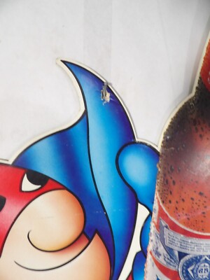 Large Vintage Budweiser Beer Double Sided Cardboard Bud Man Figure