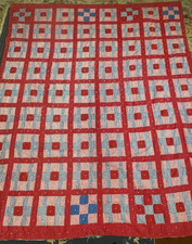 Vintage Beautiful Quilt Different Pieces Hand Woven size 80x67 inches