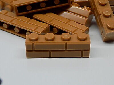 15533 LEGO 1x4 Masonry Bricks Dark Tan Bulk Lot Castle Town Wall Blocks