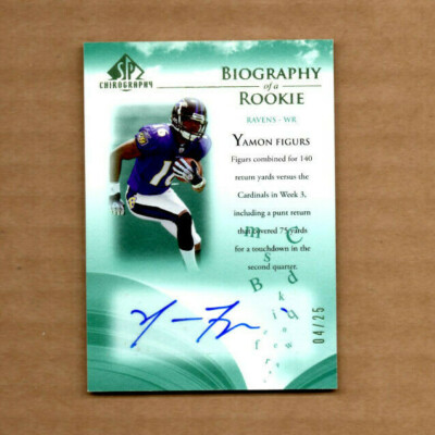 2007 SP Chirography Biography Rookie Autographs Emerald #BORYF Yamon Figurs 4/25
