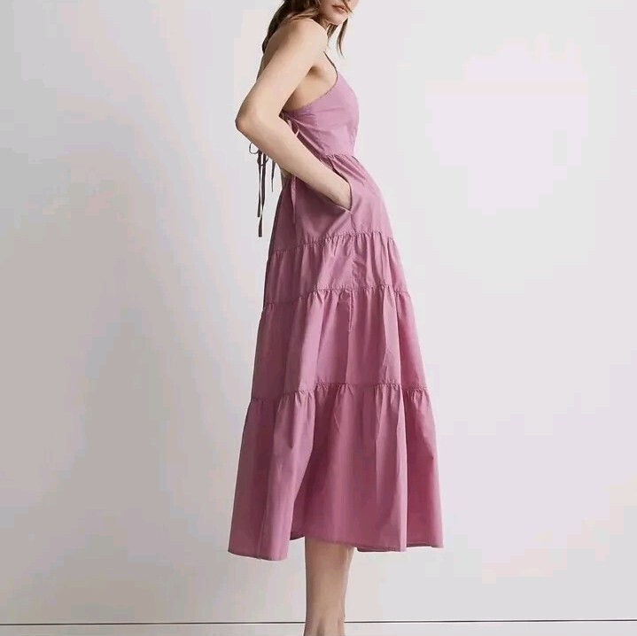 long sleeve maxi dress embroidered Long dress with embroidery, high neck, flared sleeves with high qualit –  ETERNA