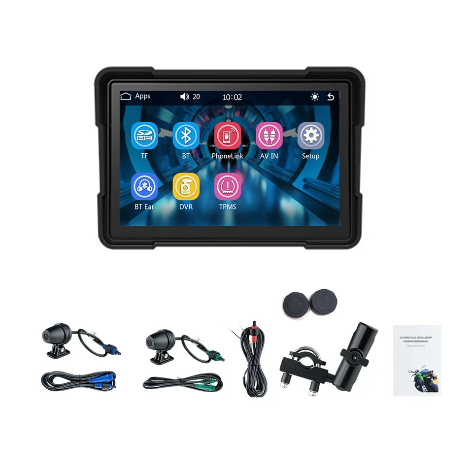 Motorcycle Navigator Buildin Carplay&Android Auto WaterProof 5Inch Linux System - Image 2 of 4