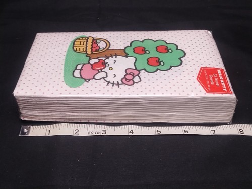 Hello Kitty Sanrio Sweetest Apple Orchard Pink 32 Guest Towels Paper Napkins - Picture 3 of 5