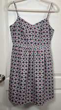 J.Crew Dress Sundress Women Size 6 Small Green Blue Pink Sleeveless Spaghetti