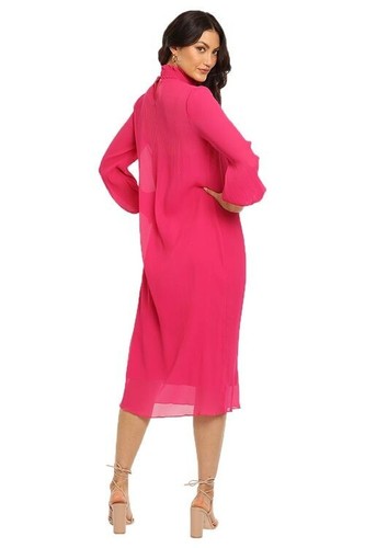 KATE SYLVESTER Lux Shift Dress Pink Cocktail Size 12 AU WITH DEFECTS - Picture 3 of 14