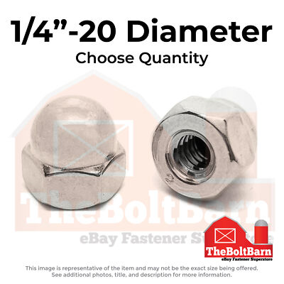 1/4''-20 Stainless Steel Acorn Nuts (Choose Qty)
