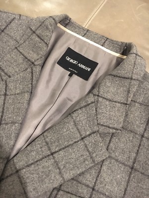 NWOT Giorgio Armani Mens Runway Fashion 100% Wool Jacket Slim Fit