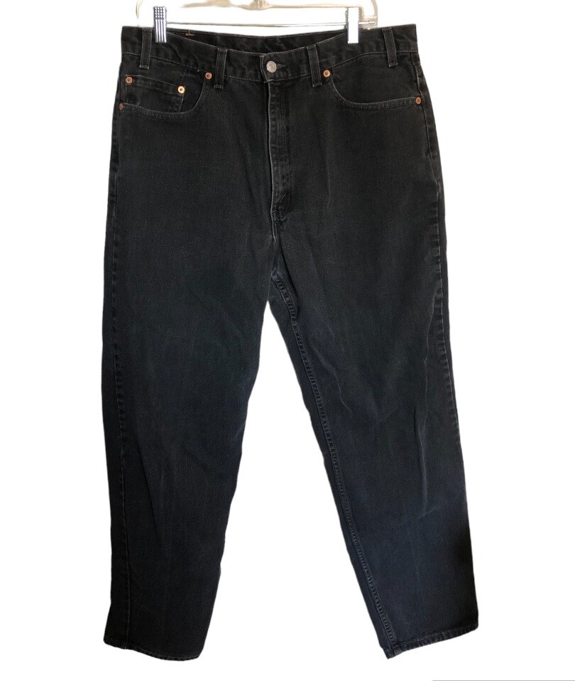 VTG 2000 Levi's 550 Relaxed Fit Black Jeans - Sz 38x34