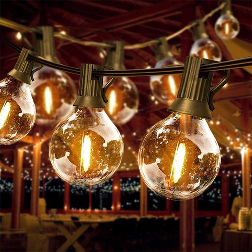 Garden Lights Mains Powered Festoon Lights G40 Outdoor String Lights Waterproof - Picture 7 of 18