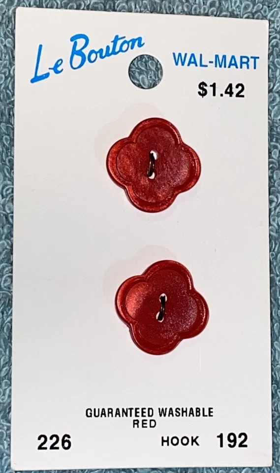 Le Bouton Buttons 3/4” 19mm Red #226 NOS - Image 2 of 3