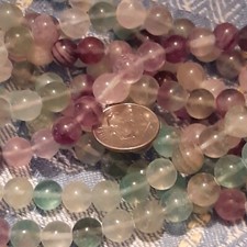 8mm Rainbow Fluorite Round Beads 50 /- Per Strand