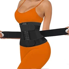 Women Waist Trainer Sauna Neoprene Sweat Belt Tummy Control Yoga Gym Body Shaper