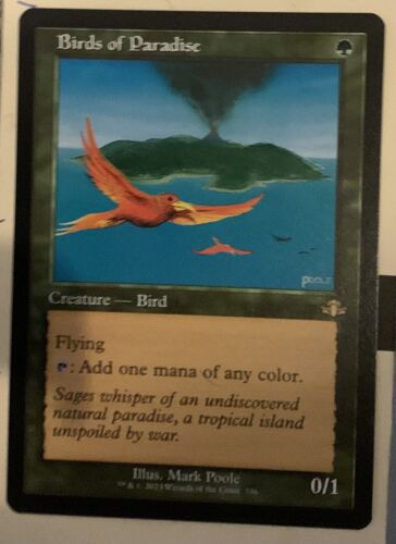 2023 Magic The Gathering Dominaria Remastered #336 Birds of Paradise Used - Picture 1 of 2