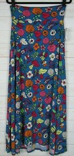 Lularoe Women's Maxi Blueish Gray with Multi Color Floral Skirt Size Small NWT