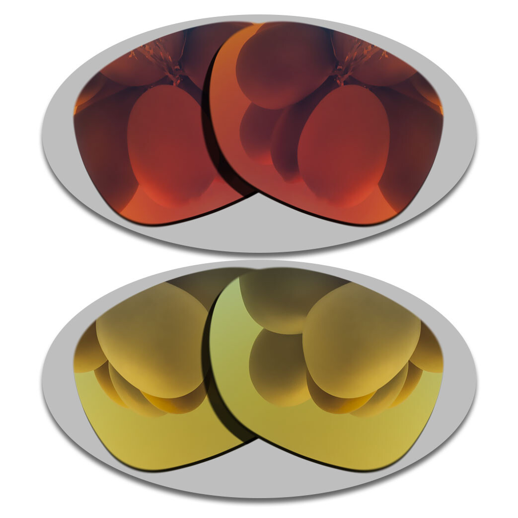 Fire Red&Yellow Gold Replacement Lenses For-Rondo Polarized