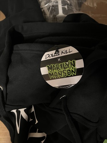 Sudadera con Capucha Marilyn Manson Dolls Kill "We Are Chaos" Talla Mediana Rara Nueva con Etiquetas Inédita - Imagen 8 de 8