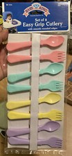 Baby King Set Of 8 Easy Grip Cutlery With Smooth Rounded Edges Nos Vtg Sealed