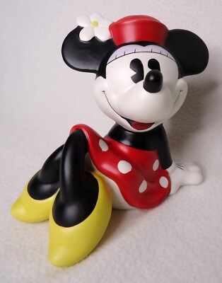 Vintage Disney Minnie Mouse Coin Bank Enesco Ceramic Piggy Money